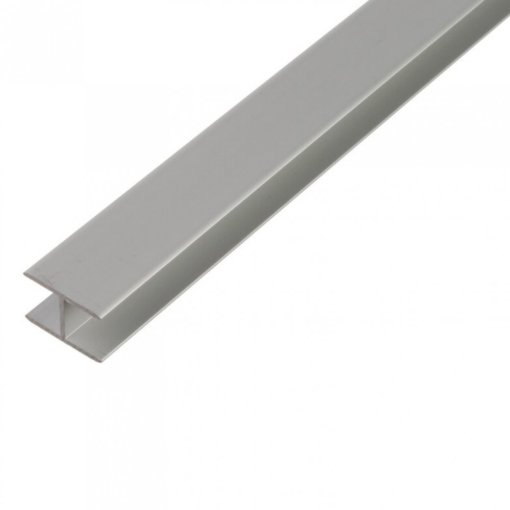 Hliníkový profil H, 20x8,9x1,5mm, 100cm, stříbrný elox