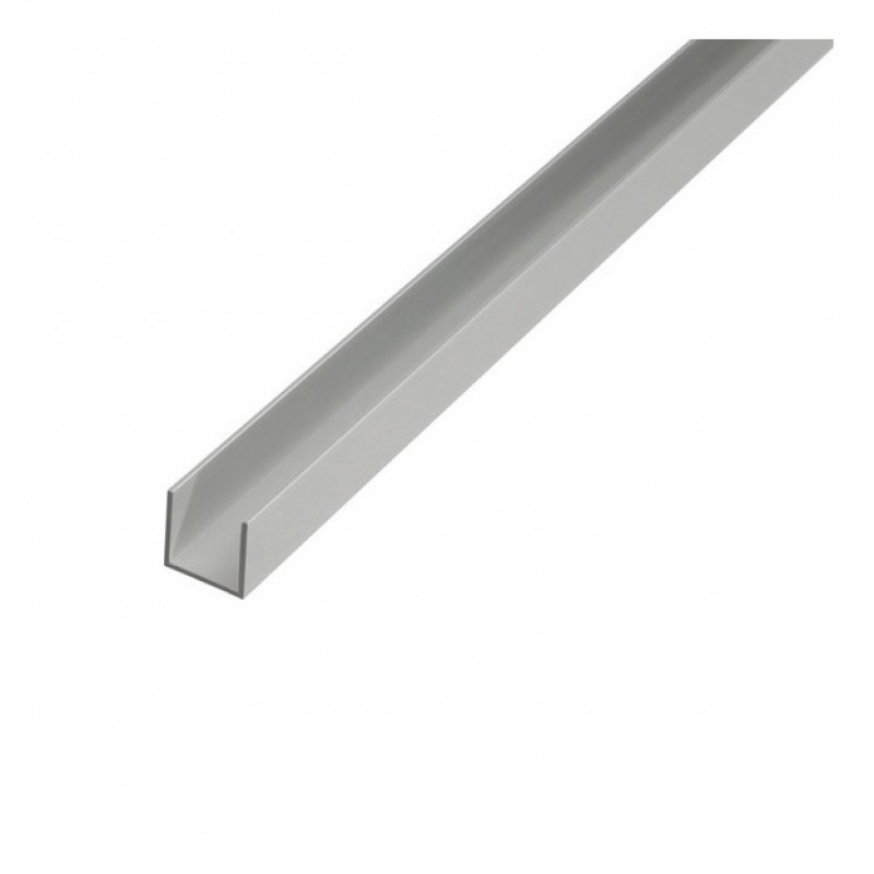 Hliníkový profil U, 10x8x1,3mm, 100cm, stříbrný elox