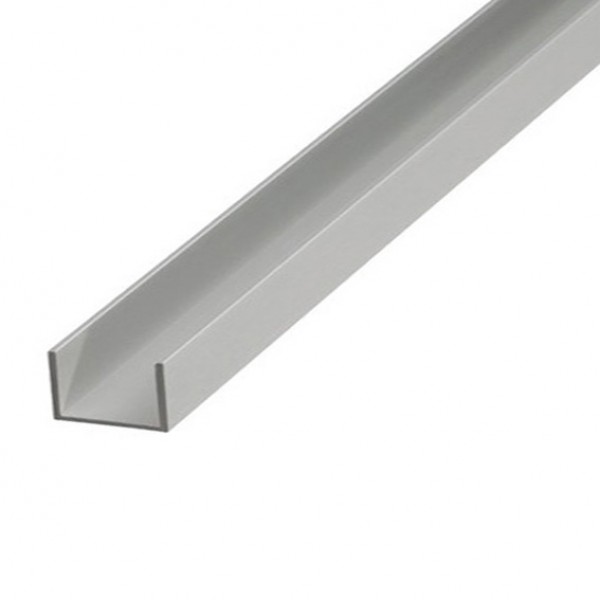 Hliníkový profil U, 22x10x1,5mm, 100cm, stříbrný elox