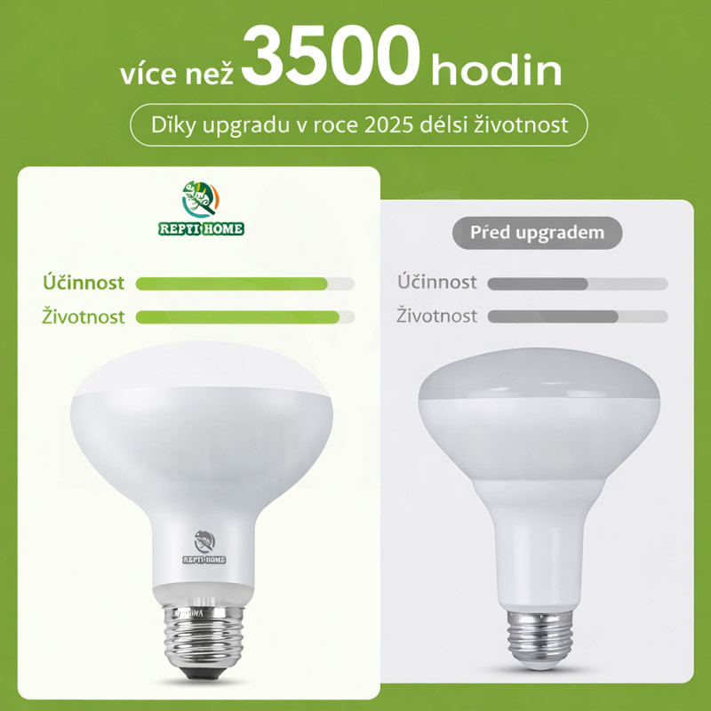 Infražárovka Repti 75 W, čirá tepelná lampa pro ohřev a světlo pro kuřata a křepelky, 2 kusy v balení 