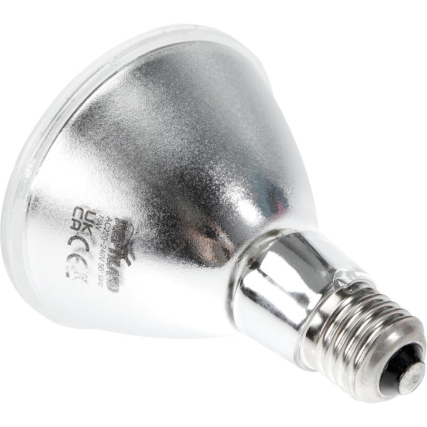 Infražárovka HeatSpot Pro 75 W,  E27, halogenová bodová lampa, ø 81 × 108 mm, tepelná pro ohřev a světlo pro kuřata a křepelky