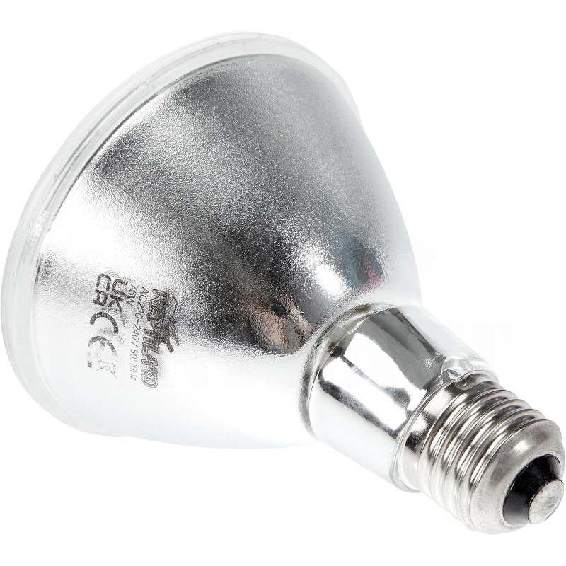 Infražárovka HeatSpot Pro 75 W,  E27, halogenová bodová lampa, ø 81 × 108 mm, tepelná pro ohřev a světlo pro kuřata a křepelky