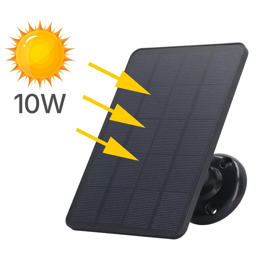 Solární panel pro dvířka kurníku 6V 10W, otočný monokrystalický fotovoltaický panel 17 x 12 cm, micro USB C