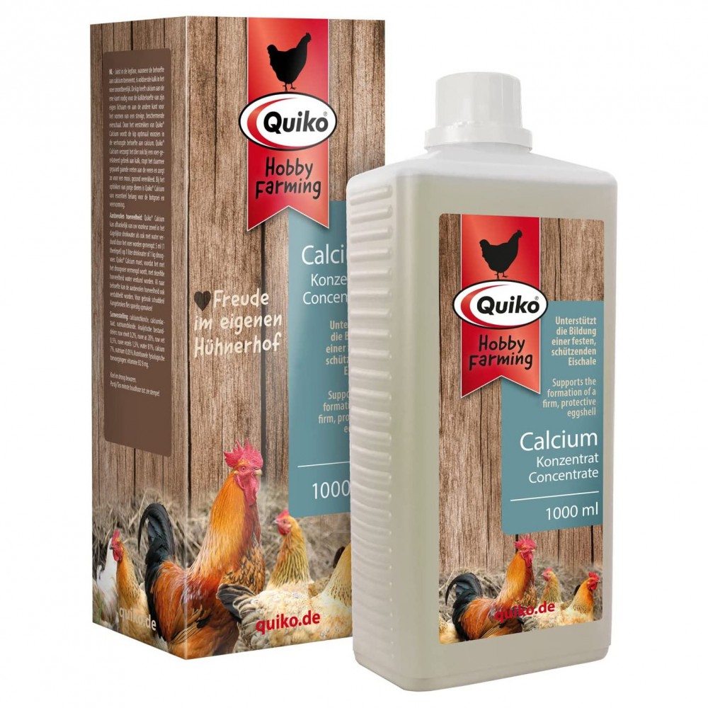 Vápník Quiko Hobby Farming, koncentrát vápníku pro kuřata, křepelky a drůbež 1000 ml