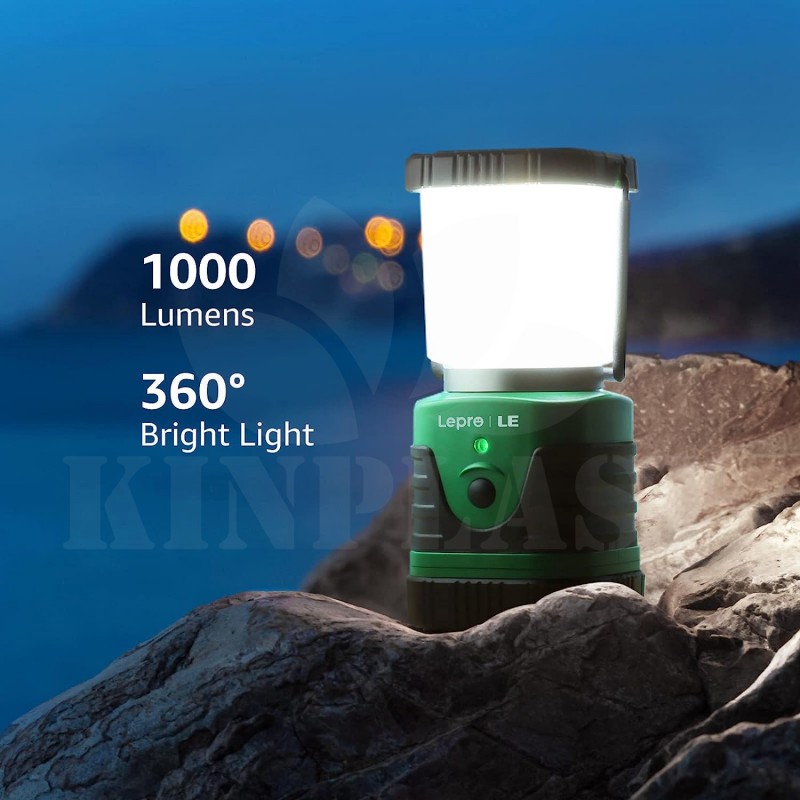 Lampa, záložní světlo, 4400mAh až 1000l, LED kempinková stmívatelná lucerna, 4 režimy svícení, powerbanka