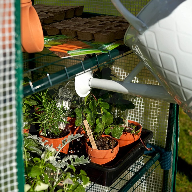 Zahradní fóliovník S,  stabilní konstrukce s fólií na předpěstování, na zahradu, balkon 125 × 69 × 49 cm