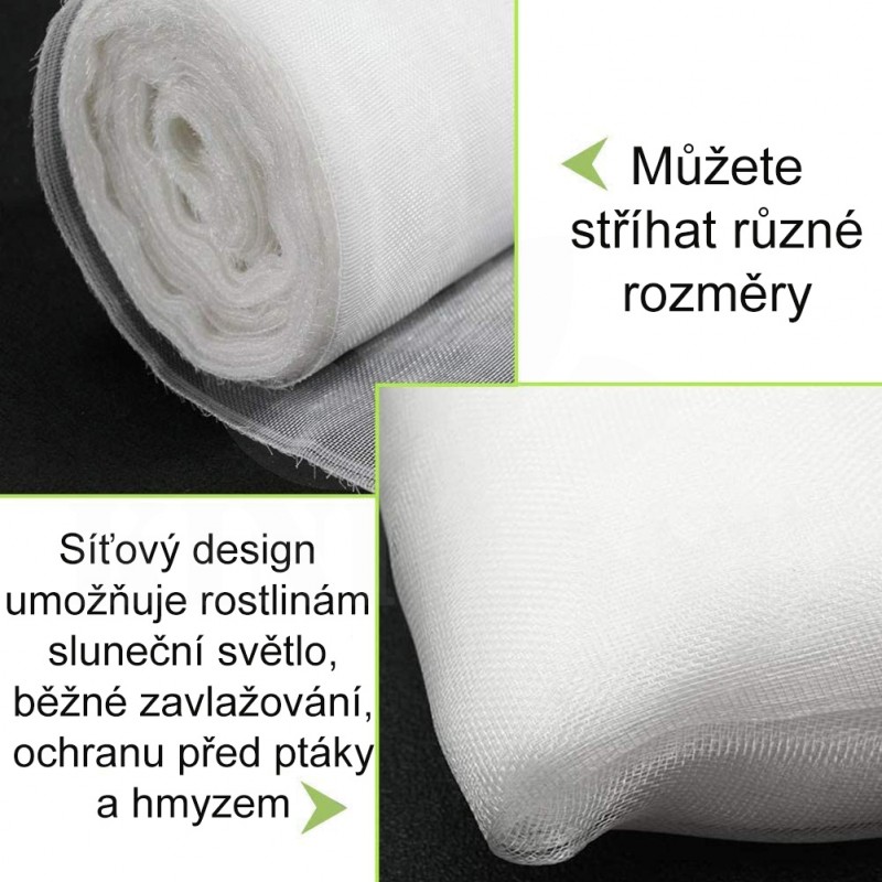 Ochranná síť proti hmyzu s jemnými oky, bariéra na ochranu rostlin, zeleniny, 2,5 m x 10 m, na záhony, ochrana rostlin