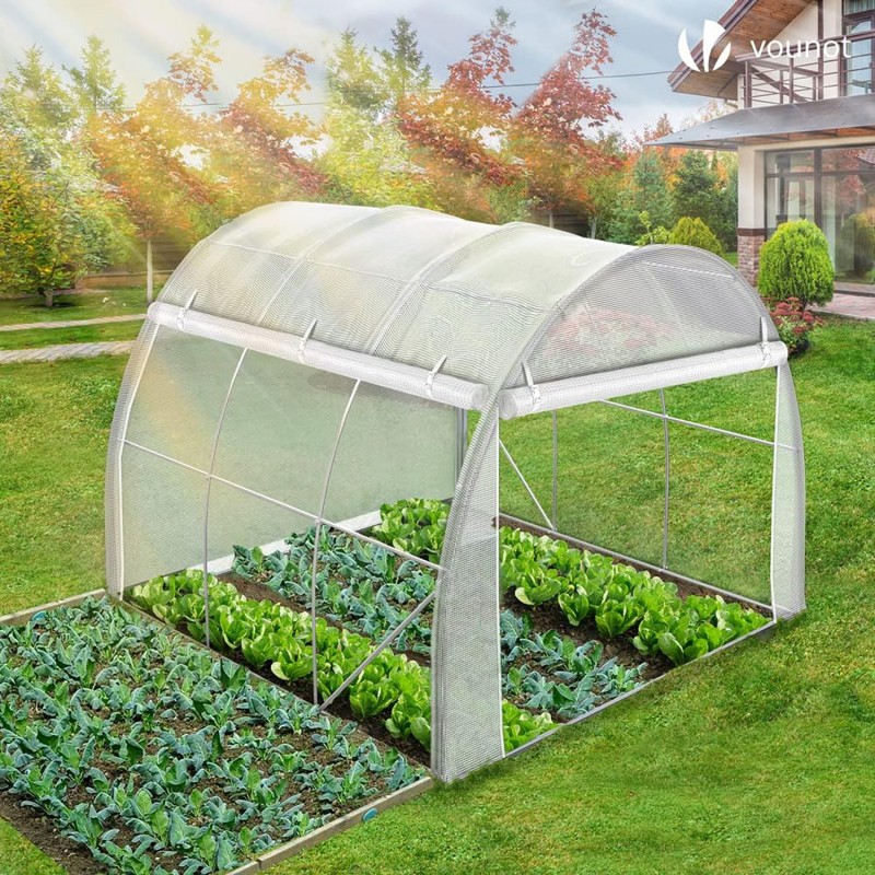 Zahradní fóliovník Orchard 9 m², 3 x 3 x 2 m, tunel s rolovacími stěnami,  trubky 19 mm, PE 140 g/m² s vysokou hustotou 