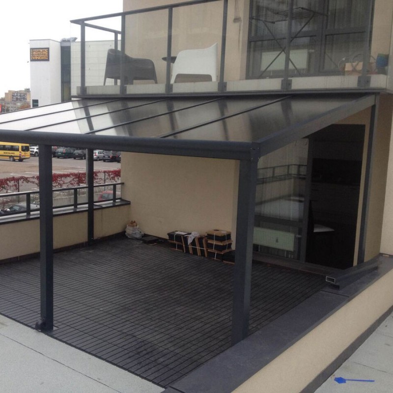 Pergola REGIUM Gampre 2,00 m - hliníková pergola s 16 mm akrylovým sklem