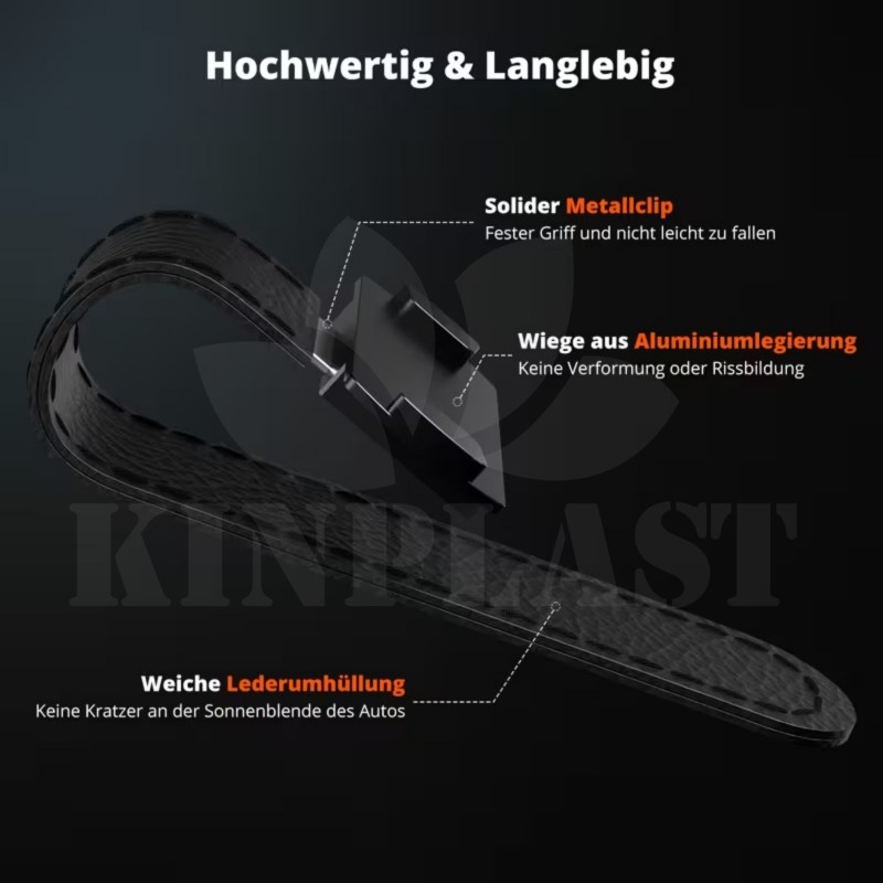 Antiradar Magnetický držák na clonu pro OOONO CO-Driver NO2,  kožená magnetická podložka s klipem pro sluneční clonu