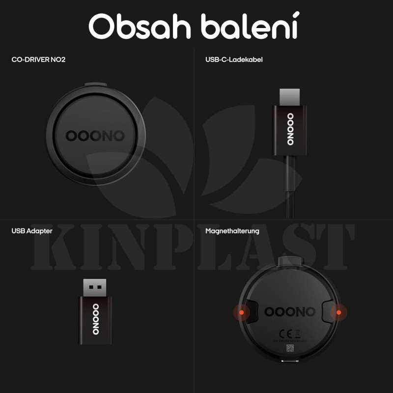 Antiradar OOONO CO-DRIVER NO. 2, nový model 2025 do auta, varuje před kontrolami rychlosti a nebezpečnými místy