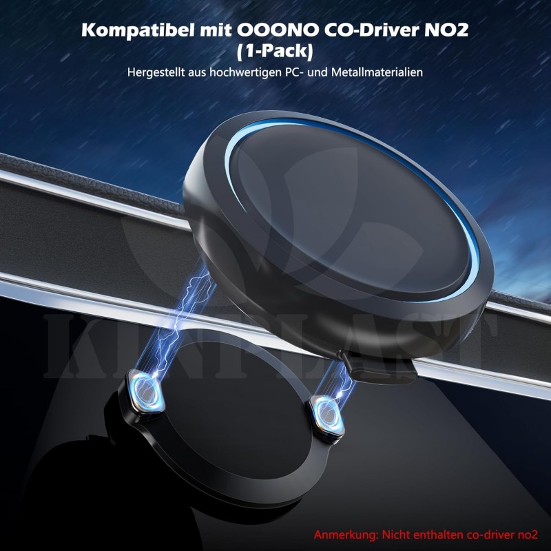 Antiradar Magnetický držák pro OOONO CO-Driver NO2, kovová super lepicí podložka pro sluneční clonu, přístrojovou desku