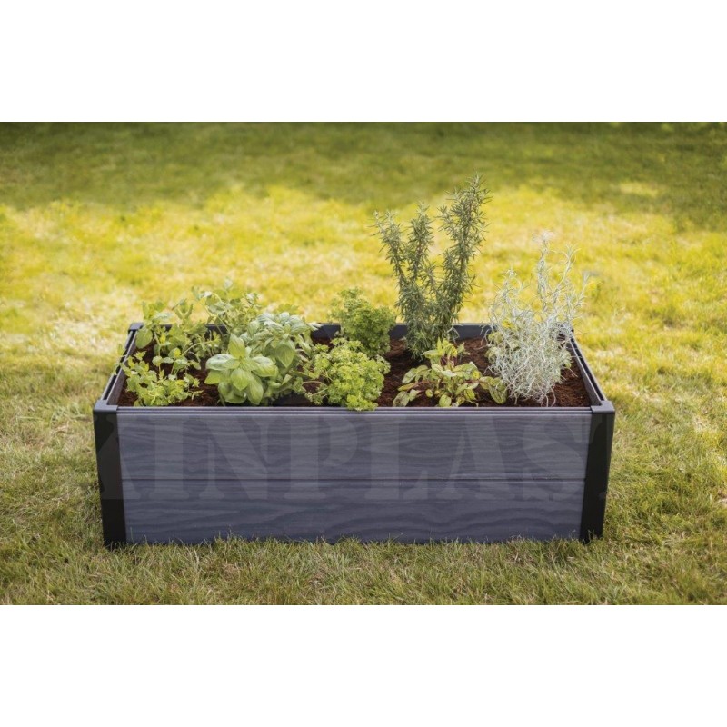 Vyvýšený záhon Keter Maple Trough 106 x 50 x 32 cm, šedý wpc dřevoplast