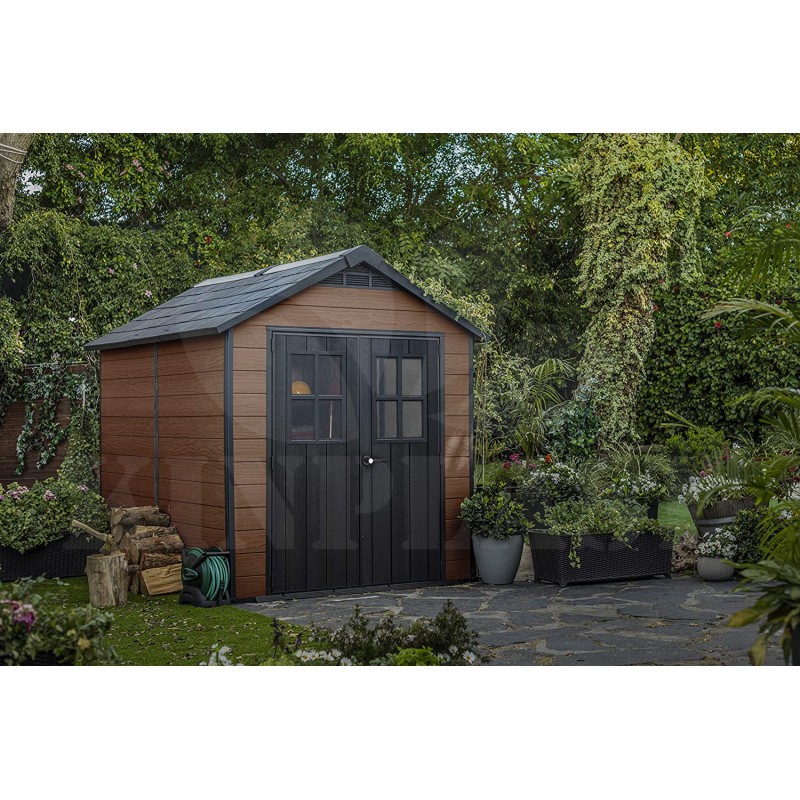 Zahradní domek Keter NEWTON 7511 228 x 350 cm, dřevo-plast EVOTECH, antracit