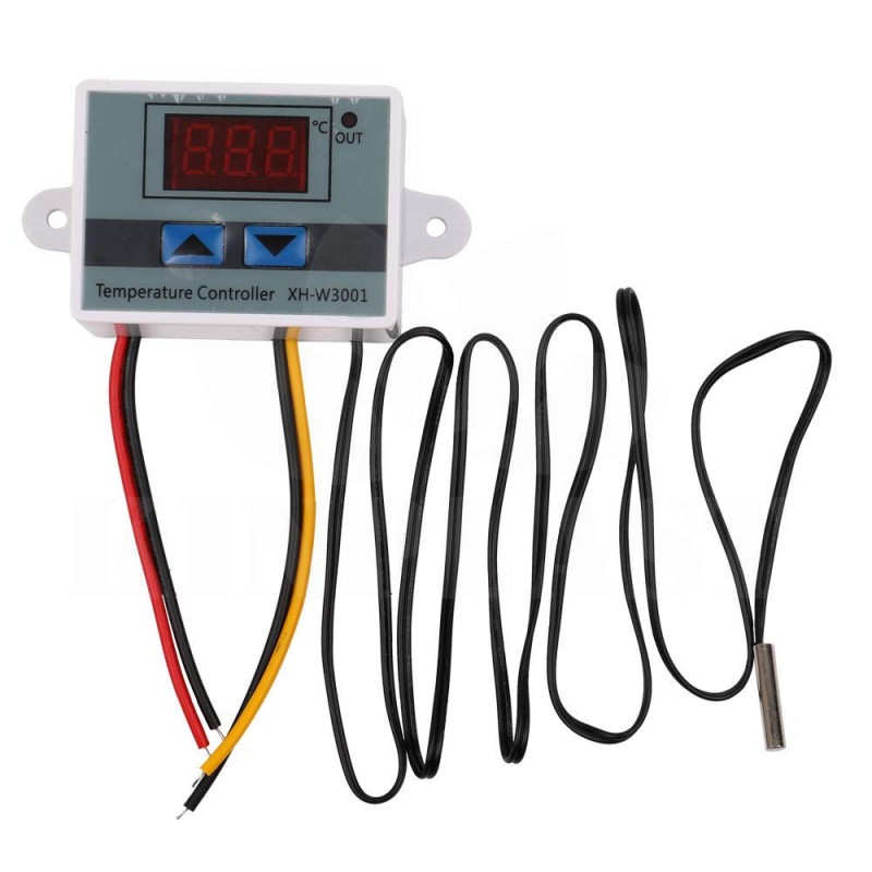 Digitální termostat XH-W3001 s externím senzorem -50~99°C, 230V, regulace až 3000W