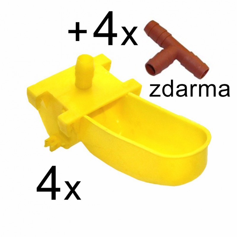 Napáječka automatická před klec 4x, zátěžová, pro křepelky a jinou drůbež