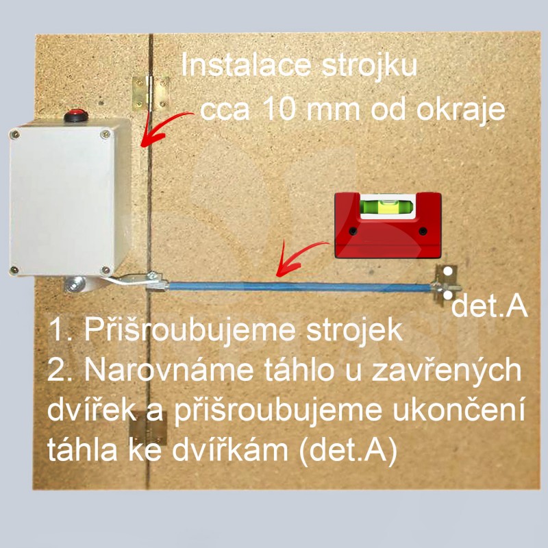 Automatické otevírání a zavírání kurníku Poultry Horizont 220V řízené mikroprocesorem