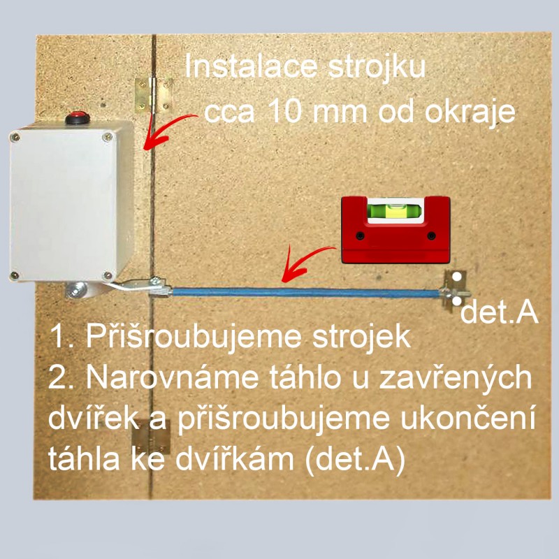 Dvířka pro otevírání a zavírání kurníku 33 x 40 cm, překližka voduvzdorná protiskluzová