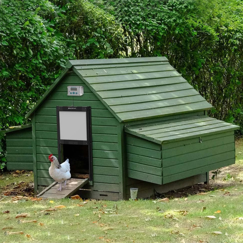 Bezpečnostní dvířka s pojistkou ke kurníku Poultry kit - 25 x 32 cm, automaticky uzavíratelná dvířka kurníku