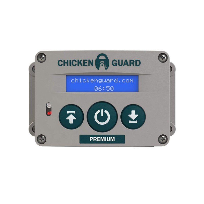 Automatické otevírání a zavírání kurníku ChickenGuard Premium se světelným senzorem, na 4 baterie AA