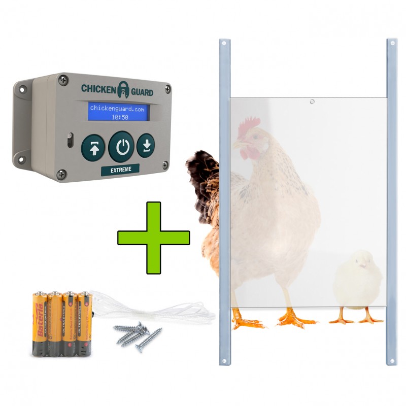 Otevírání a zavírání kurníku ChickenGuard Extreme + dvířka