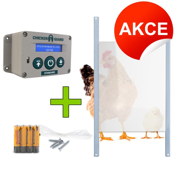 Otevírání a zavírání kurníku ChickenGuard Standard + dvířka