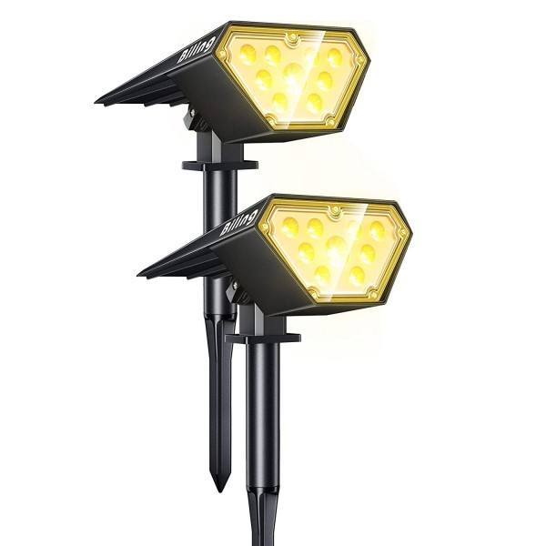 Zahradní solární lampa 2 v 1, 2 kusy, 12 LED, IP 67,  3,7 W, 700 lm, 3400 Kelvin, 2200 mAh