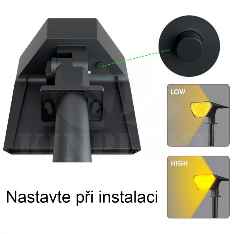 Zahradní solární lampa 2 v 1, 4 kusy, 12 LED, IP 67,  3,7 W, 700 lm, 3400 Kelvin, 2200 mAh