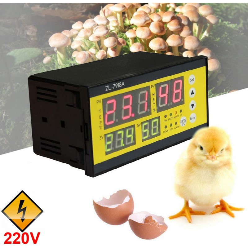 Digitální termostat ZL-7918A s externím senzorem teploty a vlhosti, 230 V