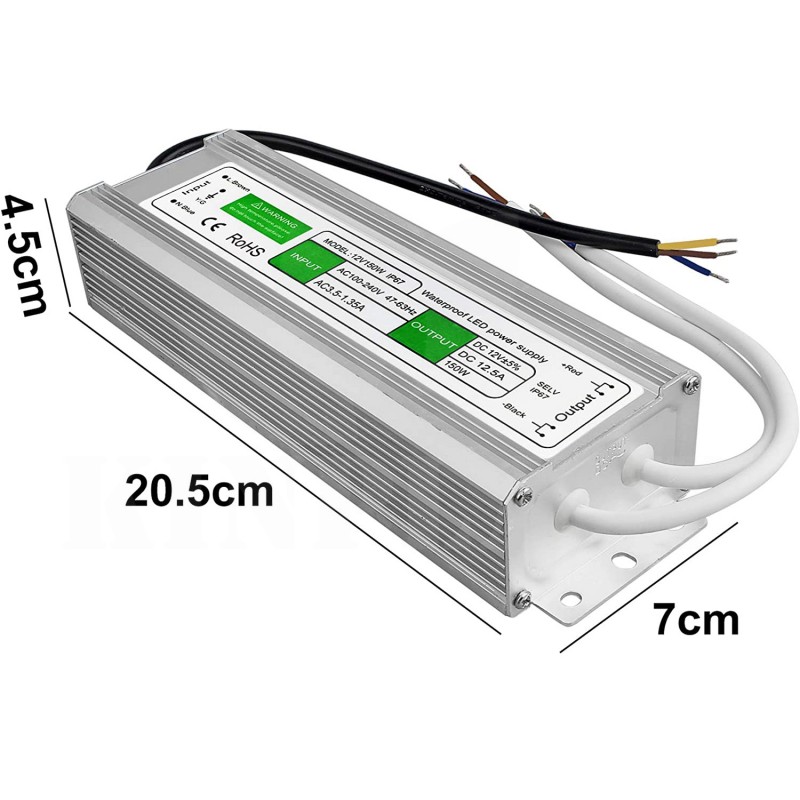 Transformátor 220 V na 12 V DC až 150 W