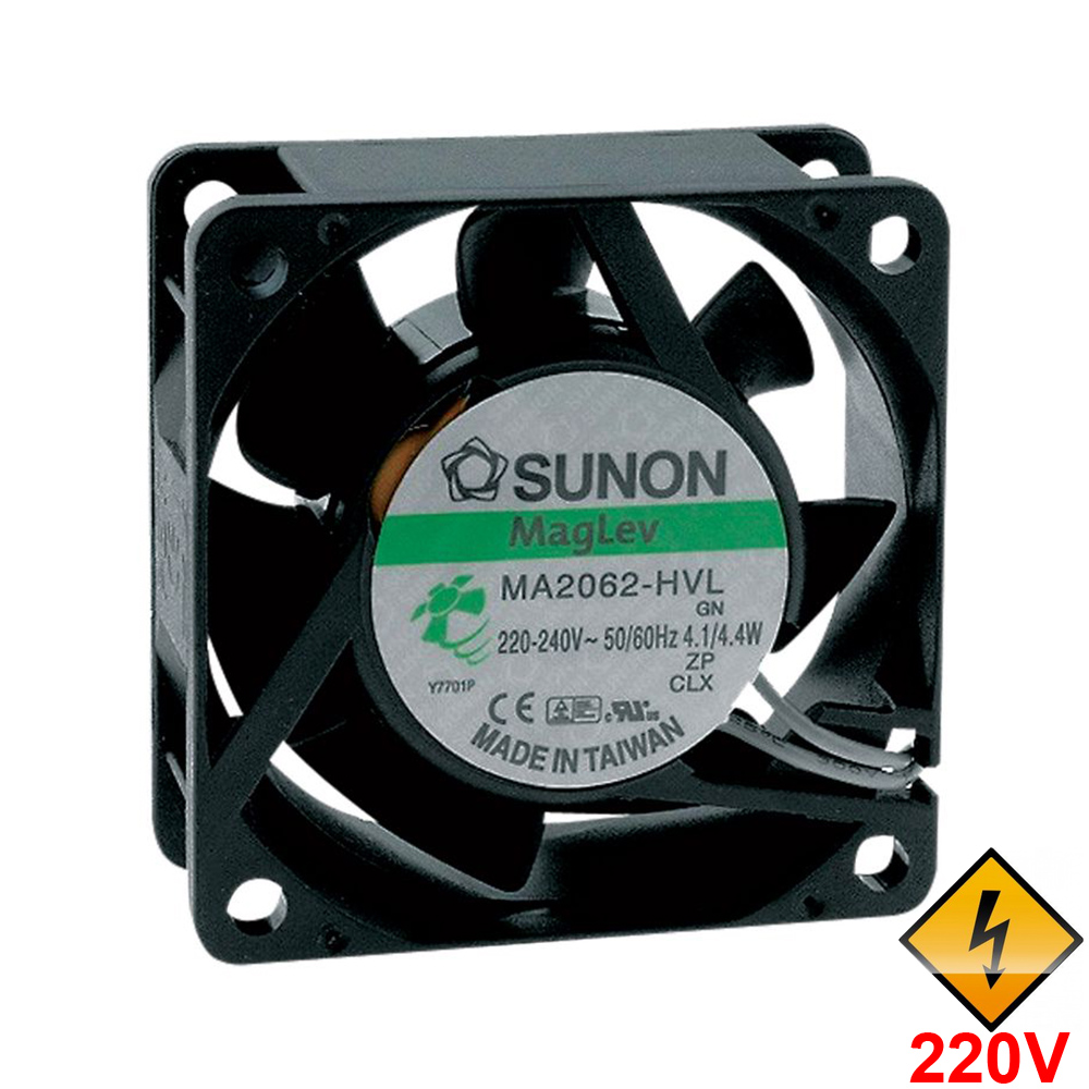 Ventilátor AC Sunon 60 x 60 x 25 mm, 220 V