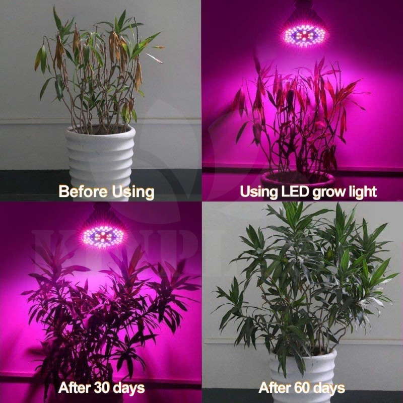 Grow LED žárovka 27 W Full, patice E27 pro růst rostlin 