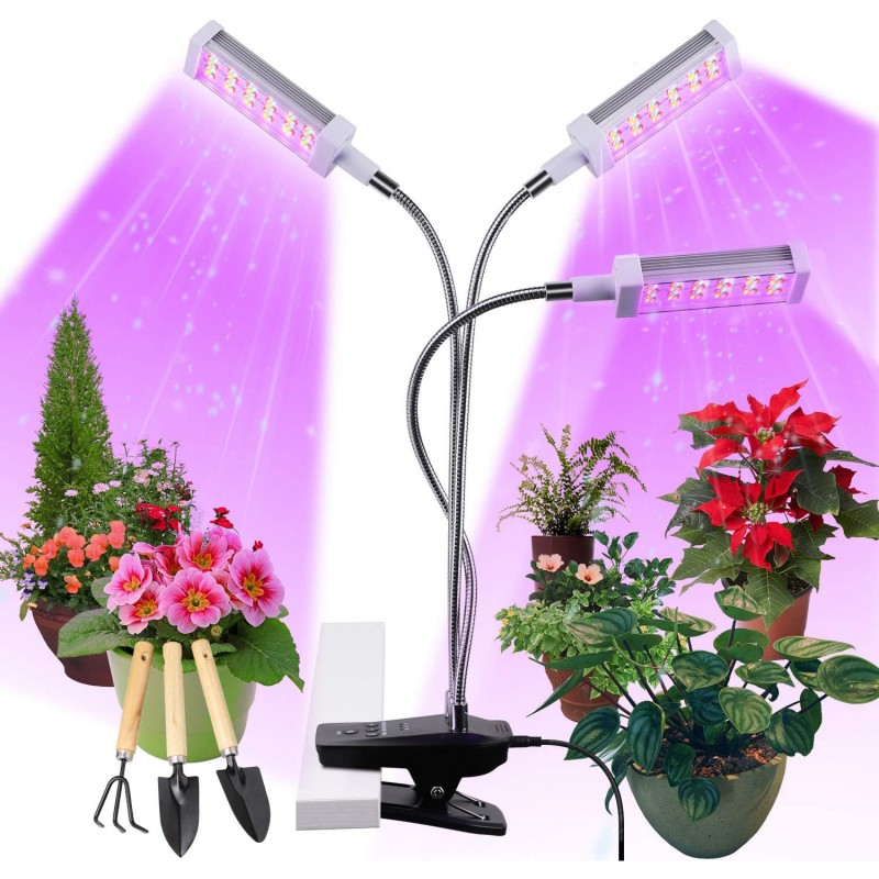 Growlight lampa na rostliny 72W, 144 LED s klipsem 