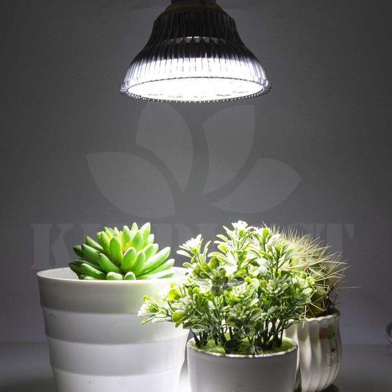 Grow LED žárovka 27 W Full, patice E27 pro růst rostlin 