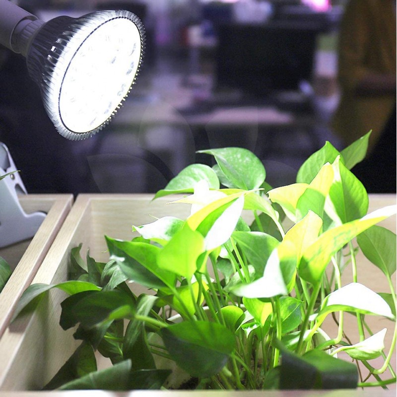 Grow LED žárovka 27 W Full, patice E27 pro růst rostlin 