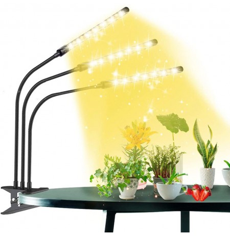 Growlight lampa na rostliny 198 LED, 65 W, 6500 lm, 4 režimy, 9 stupňů výkonu
