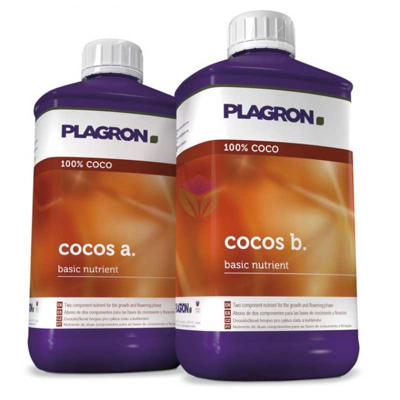 Hnojivo PLAGRON Cocos A+B 1 litr, koncentrované hnojivo pro pěstování v substrátech a kokosových vláknech