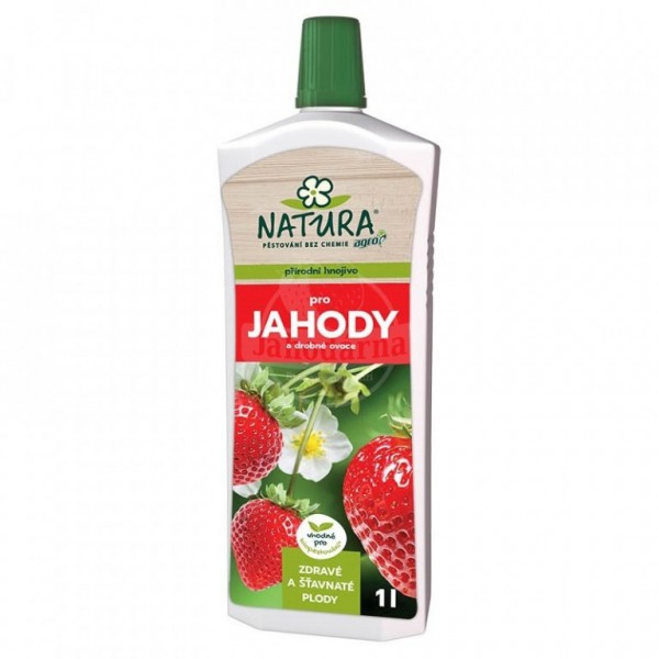 Přírodní hnojivo NATURA pro jahody a drobné ovoce 1l, kapalné hnojivo vhodné pro ekologické zemědělství