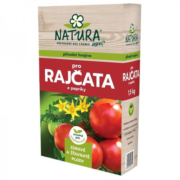 Přírodní hnojivo NATURA pro rajčata a papriky 1,5 kg, hnojivo vhodné pro ekologické zemědělství