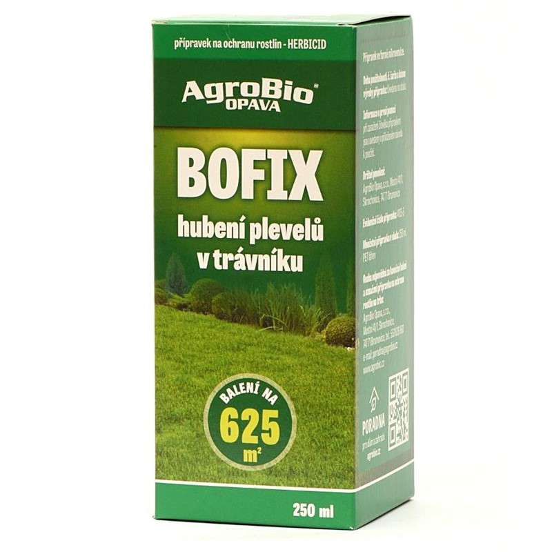 Bofix přípravek na hubení plevele v trávnících AgroBio 250 ml, postřikový herbicid na dvouděložní plevele