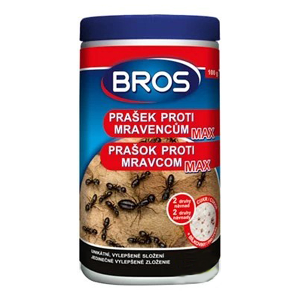 Bros Max Granulát proti mravencům 100 g, jed na mravence na terasách, balkonech, cestách