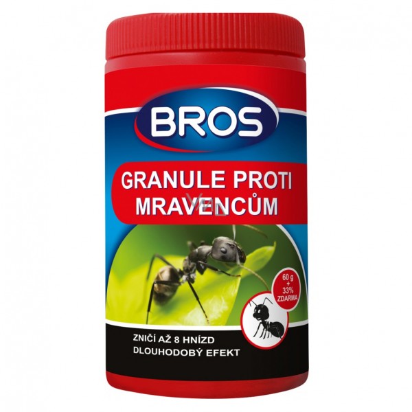 Bros Granulát proti mravencům 60 g + 20% zdarma, jed na mravence na terasách, balkonech, cestách