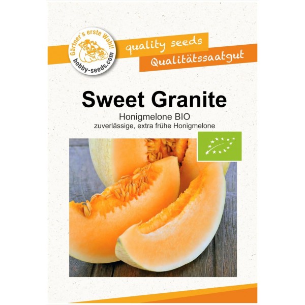 Meloun cukrový Sweet Granite BIO - Sada semen, extra raný cukrový meloun, sada pro skleník a záhon