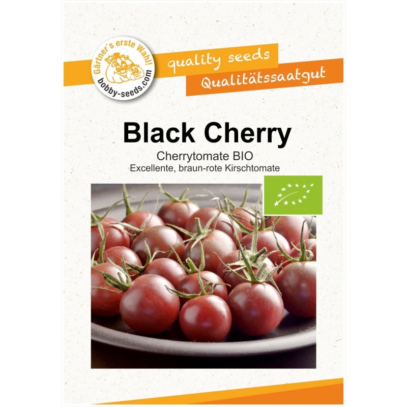 Rajčata Black Cherry - Sada BIO semen, rajčat z biologického zemědělství, sada na zahradu,  pro skleník a záhon