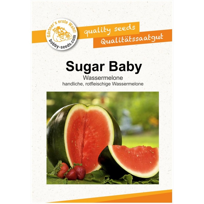 Meloun vodní Sugar Baby - Sada semen, s nízkým obsahem jádra, sada do kontejneru, pro skleník a záhon