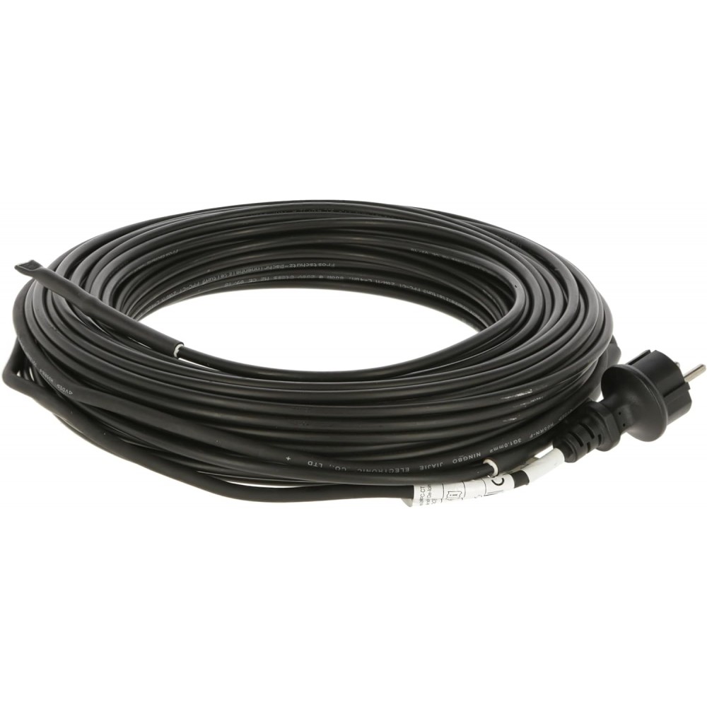 Topný kabel 25,0 m 500 W, s termostatem proti zamrzání teplota sepnutí cca při +3 ° C, vypnutí cca + 12 ° C