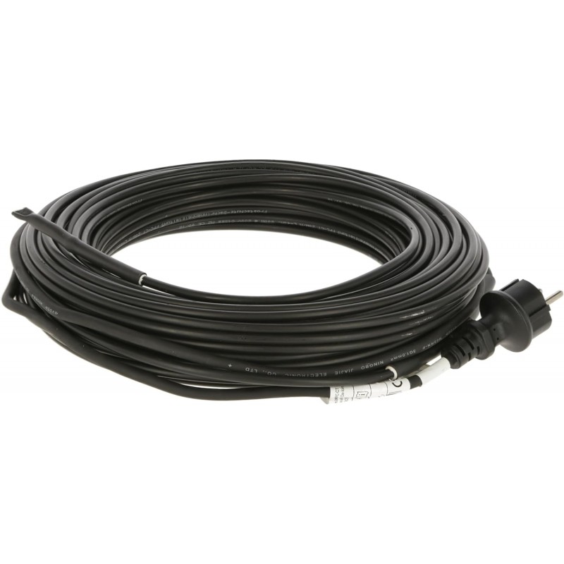 Topný kabel 15,0 m 300 W, s termostatem proti zamrzání teplota sepnutí cca při +3 ° C, vypnutí cca + 12 ° C
