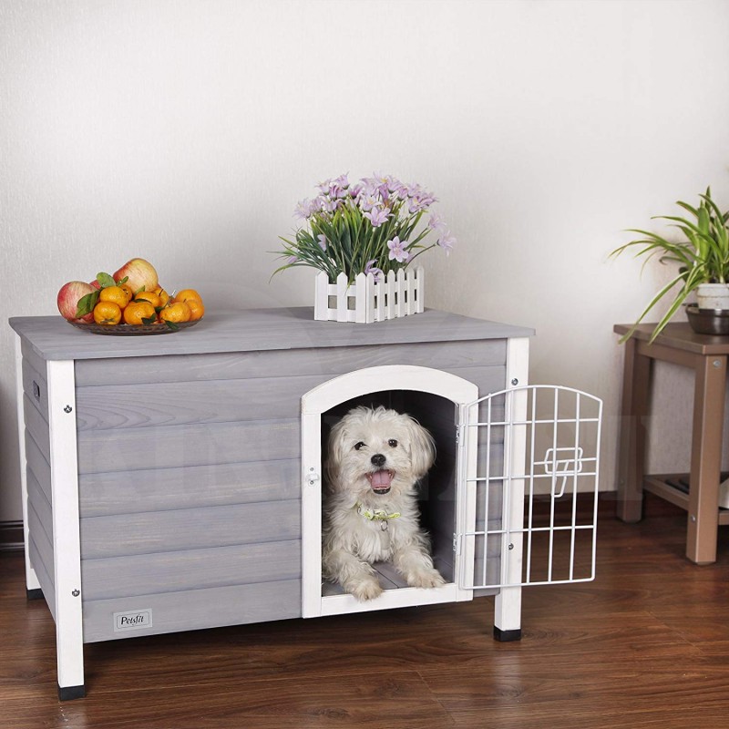 Domeček pro psa a kočku Petsfit, 80 x 54 x 53 cm, s křížovou bránou