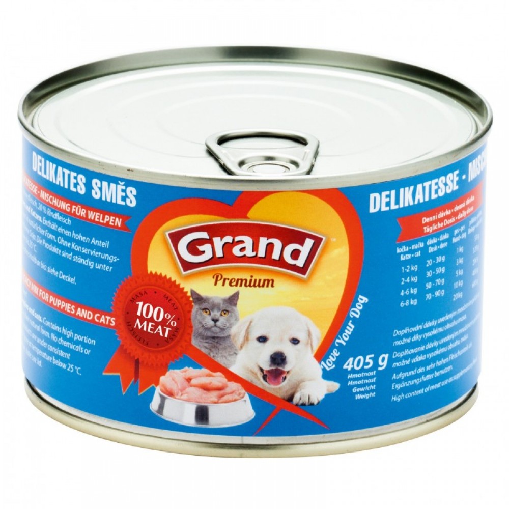 GRAND Premium Delikates směs 405 g  - konzervy pro štěňata