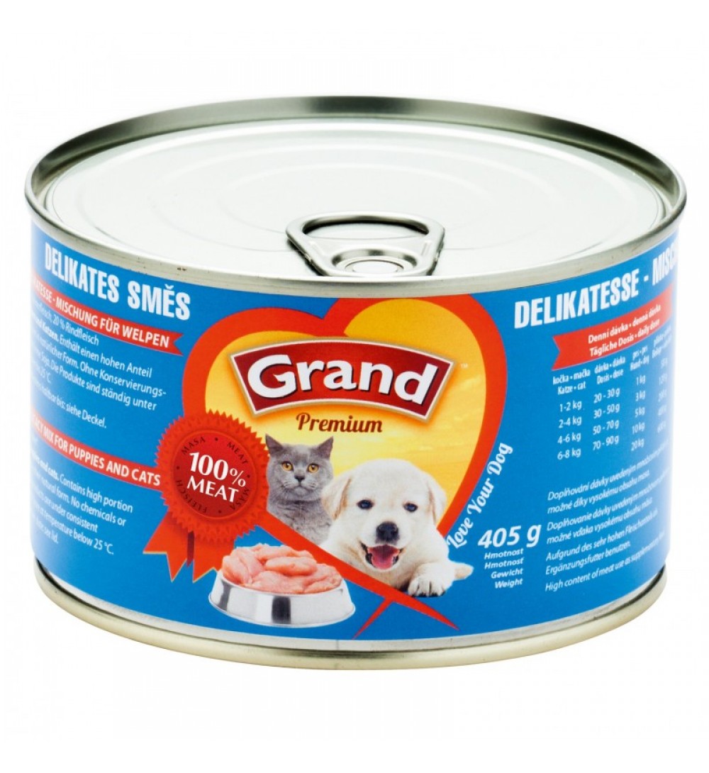 GRAND Premium Delikates směs 405 g  - konzervy pro štěňata